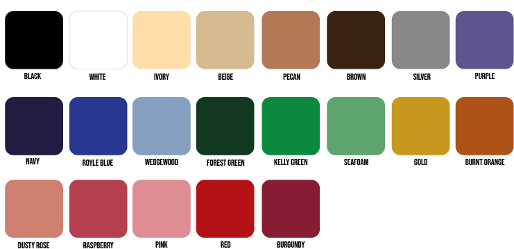 color chart for napkins