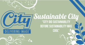 City Logo with the title "Sustainable City"