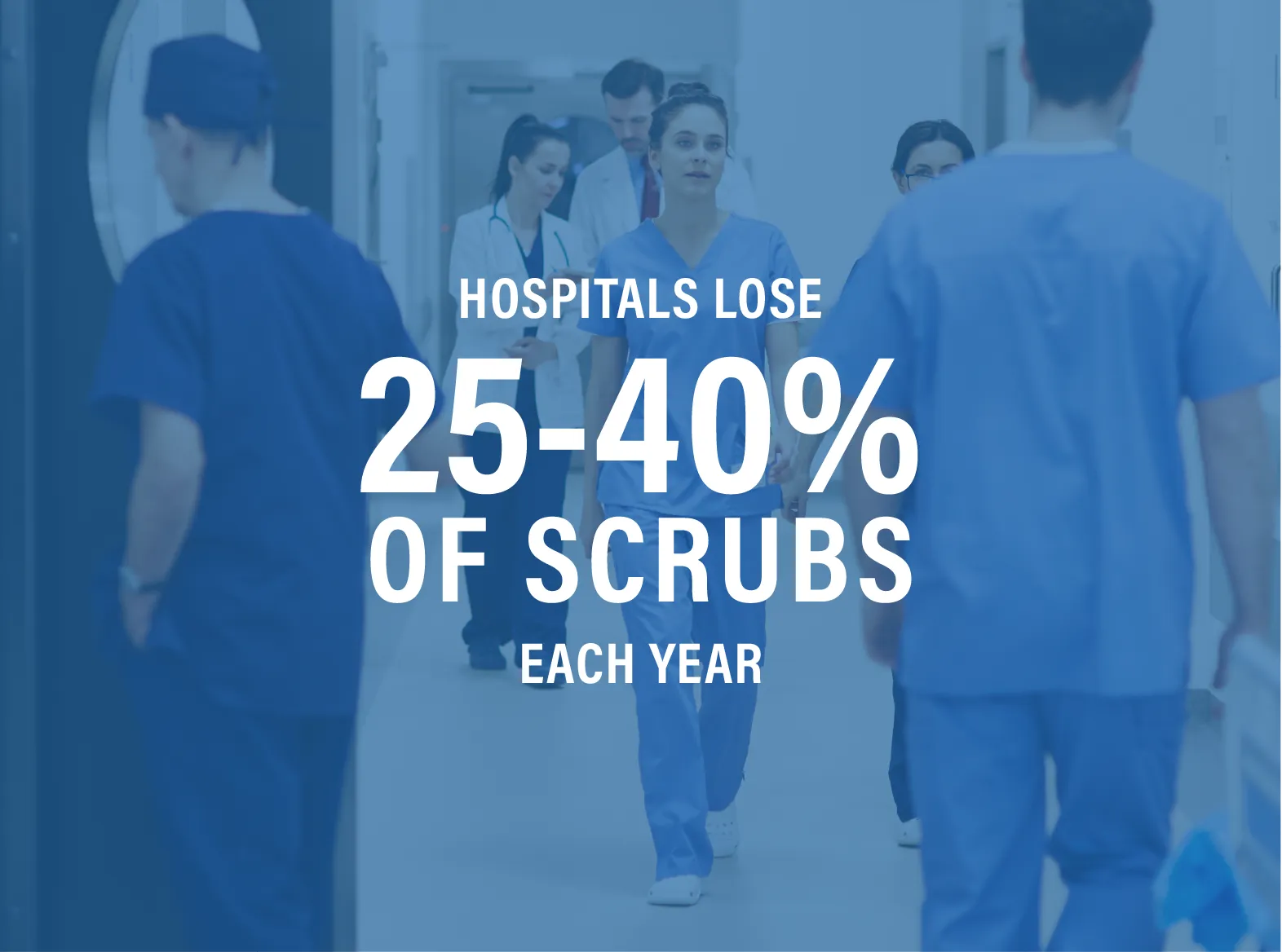 Hospitals lose 25-45% of scrubs each year