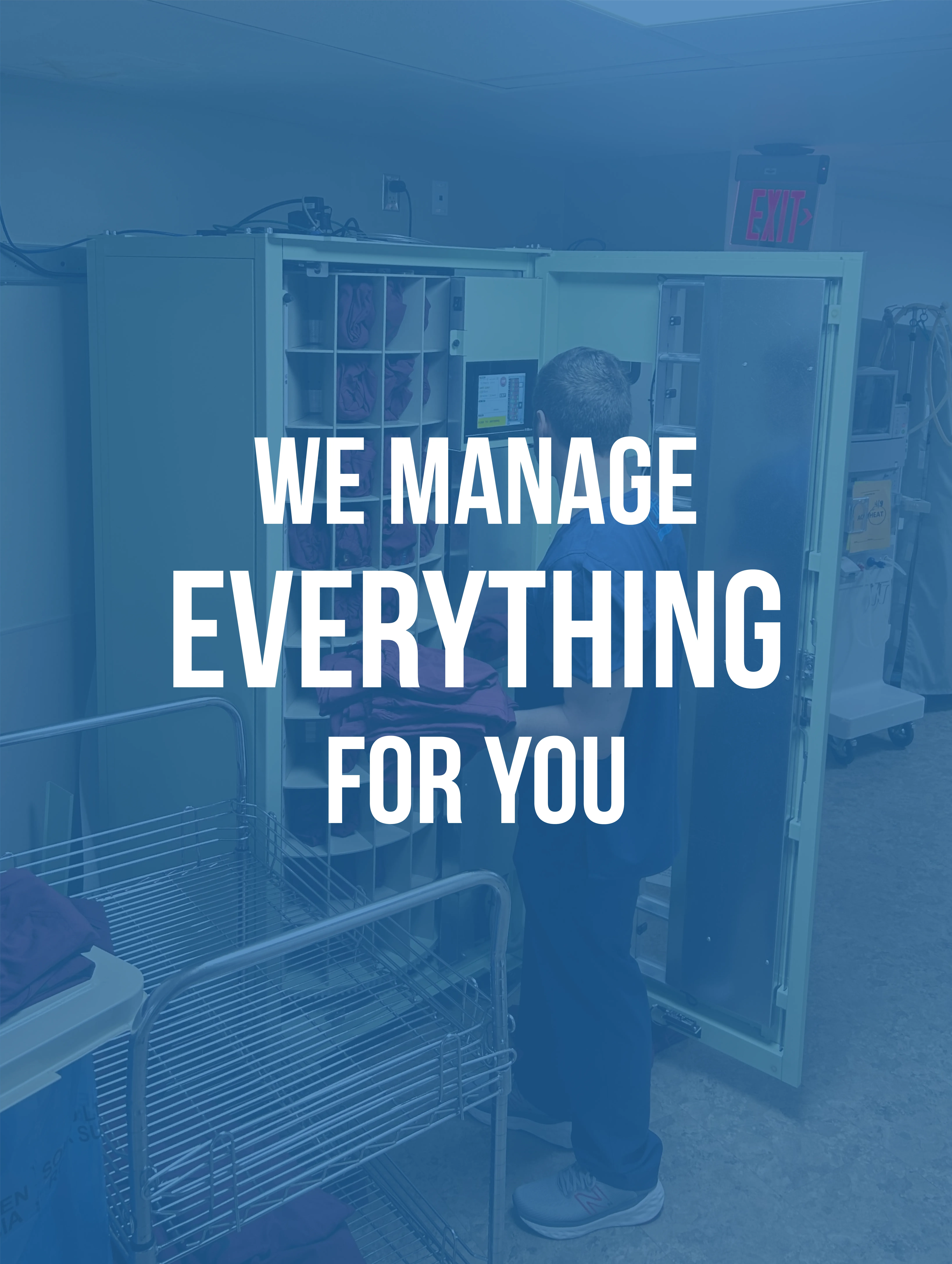 Restocking the scrub vending machine